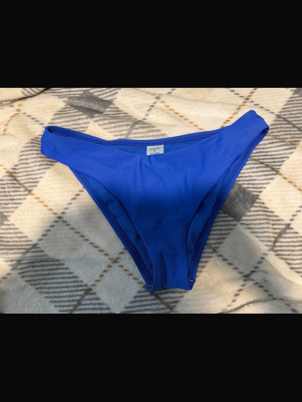 Shade & Shore Vibrant Blue High-Cut Bikini Bottom